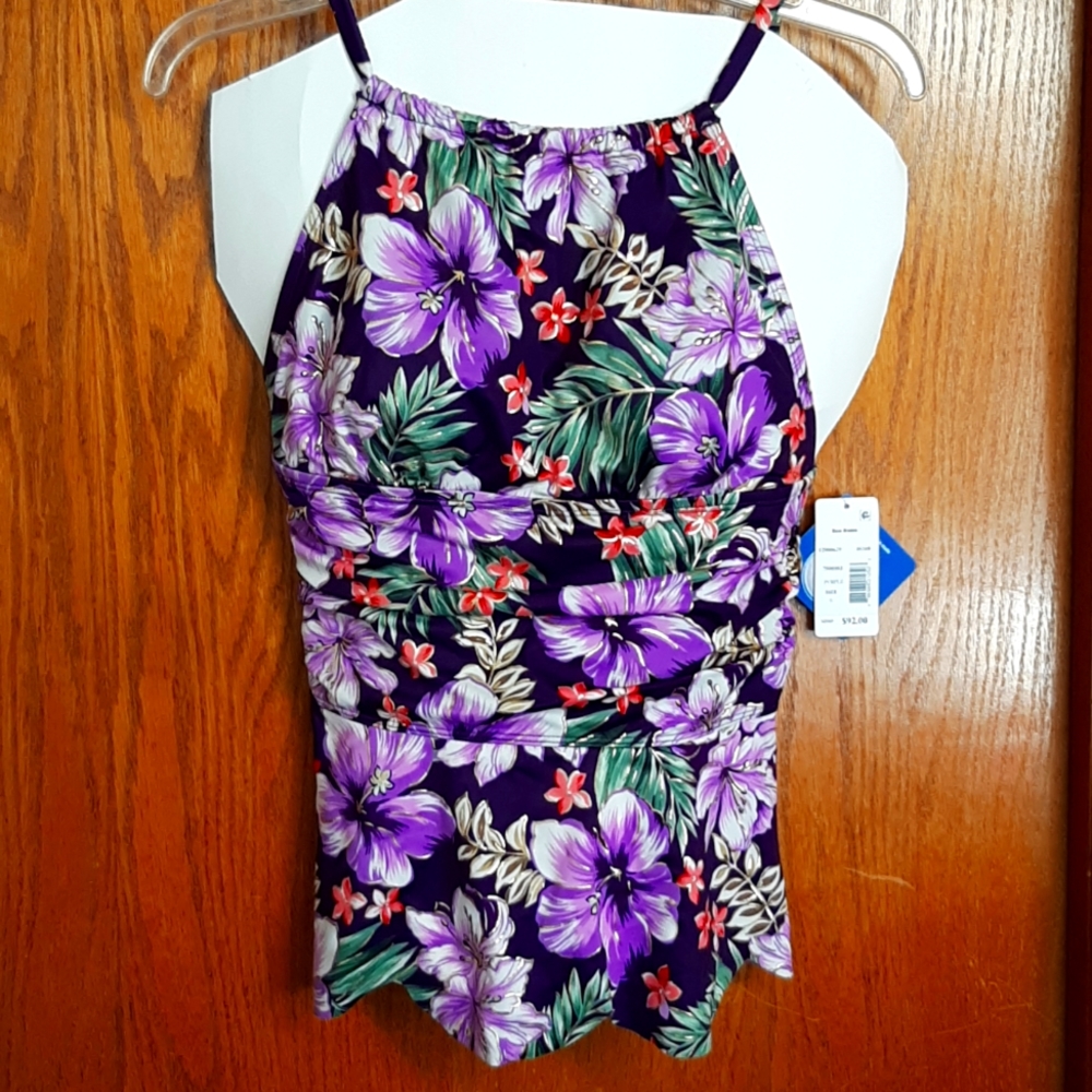 Eco swim tankini swimsuit top.  So stylish and well made. NWT